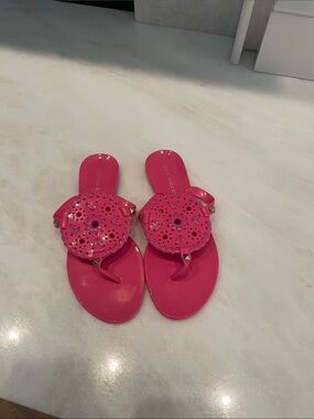 Jack Rogers Hot Pink Jelly Miller Sandals - Girls